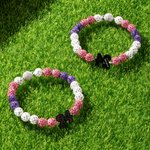 Personalized Baseball Number Initial Rhinestone Beaded Bracelet with Name and Text Game Day Birthday Team Gift for Baseball Lover Player