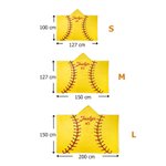 Personalisierte Softball Weiche Polar-Fleece Kapuzendecke mit Namen und Nummer Spieltag Geburtstag Geschenk für Trainer Mitspieler Ballsport-Liebhaber