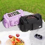 Personalized Wicked-Inspired Name Travel Bag with Shoulder Strap Multiple Compartments Birthday Christmas Gift for Girls Wicked Fans Travel Lovers