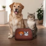 Personalised Embroidered 1-2 Cat Dog Pet Face Photos Waterproof Waist Bag with Adjustable Strap Outdoor Essential Birthday Gift for Pet Lovers