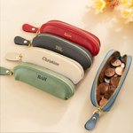 Personalisierter Mehrfarbiger Kleiner PU Leder Münzbeutel Geldbörse Kosmetiktasche mit Namen Alltag Reisen Zubehör Geburtstag Geschenk für Damen