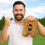 Personalised Comic Style Avatar Golf Ball Bag Sack with 2 Golf Balls Golf Accessories Birthday Gift for Golfer Golf Player