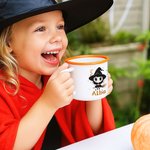 Taza de esmalte personalizada de 355 ml con bruja de dibujos animados regalo de Halloween para niños