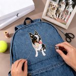 Personalized Embroidered Dog Cat Pet Photo Iron-On Patch Label Pet Party Birthday Gift for Pet Lover Owner Sewing Enthusiasts