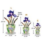 Personalisiertes Geburtsblumen-Topf-Acrylschild aus Kunstglas mit Namen Zimmer Deko Jahrestag Geburtstagsgeschenk für Familie Freunde Kinder