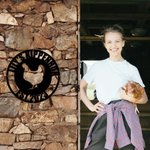 Gepersonaliseerde Wanddecoratie Kippenhok Boerderij Metalen Bord met Naam en Datum Cadeau Boerderijdecoratie voor Boeren