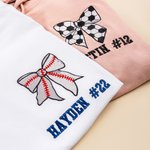 Gepersonaliseerde Sportbal Boog Multicolor T-shirt Sweatshirt Hoodie met Geborduurde Tekst Verjaardag Verjaardag Gift voor Vrouwen Sportliefhebbers