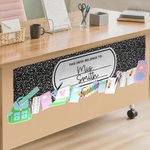 Personalized Funny Composition Book Design Waterproof Desktop Decorative Stickers with Title and Surname Back to School Birthday Gift for Teacher