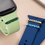 Personalizzato colorato 3D smalto bolla lettera nome orologio banda fascino decorativo Accessori regalo di compleanno per gli amici famiglia