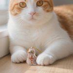 Henkilökohtainen kissan muotoinen lemmikkieläinten hiusten säilytyksen avaimenperä, jossa on nimi ja Gachapon Ball Fur turkis matkamuisto muistolahja kissan omistajille lemmikkieläinten menetys