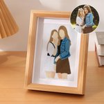 Personalized Art Embroidery Photo Frame Desk Decor Anniversary Birthday Wedding Christmas Gift for Family Friends