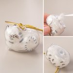 Henkilökohtainen kissan muotoinen lemmikkieläinten hiusten säilytyksen avaimenperä, jossa on nimi ja Gachapon Ball Fur turkis matkamuisto muistolahja kissan omistajille lemmikkieläinten menetys