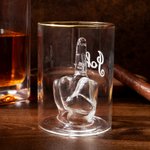 Personalised Funny Middle Finger 12.5 oz Whiskey Glass with Text Fun Gag Home Bar Accessories Birthday Gift for Men Wine Lovers