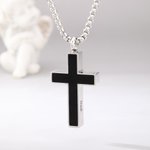 Personalizado 1-3 Lados Texto Urna Cruz Collar Cremación Simpatía Memorial Regalo para Mujeres Hombres