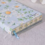 Personalized Daisy Design PU Leather Journal Notebook with Name and 400 Pages Daily Use Birthday Gift for Women