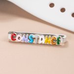 Personalizzato colorato 3D smalto bolla lettera nome orologio banda fascino decorativo Accessori regalo di compleanno per gli amici famiglia