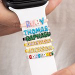 Personalizzato colorato 3D smalto bolla lettera nome orologio banda fascino decorativo Accessori regalo di compleanno per gli amici famiglia