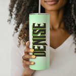 Personalized Wicked-Inspired Insulated 20 oz Skinny Tumbler with Straw and Name Birthday Christmas Gift for Girls Wicked Fans