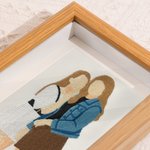 Personalized Art Embroidery Photo Frame Desk Decor Anniversary Birthday Wedding Christmas Gift for Family Friends