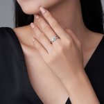 Personalized Heart Birthstones Zircon Twisted Band Ring with Engraved Name and Text Dainty Jewelry Birthday Anniversary Gift for Women