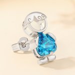 Personalisierte niedlichen Jungen Mädchen Ohrringe Zierliche Schmuck mit Birthstone Muttertag Jahrestag Geburtstag Geschenk für Frauen Mädchen