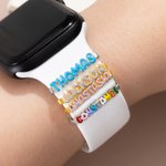 Personalizzato colorato 3D smalto bolla lettera nome orologio banda fascino decorativo Accessori regalo di compleanno per gli amici famiglia