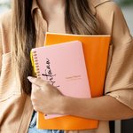 Personalized Multicolor Name Spiral A5 Notebook with Weekly Planner Pages Teachers' Day Birthday Gift for Teachers Friends