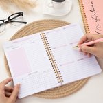 Personalized Multicolor Name Spiral A5 Notebook with Weekly Planner Pages Teachers' Day Birthday Gift for Teachers Friends