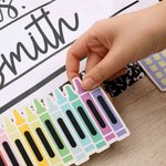 Personalized Funny Composition Book Design Waterproof Desktop Decorative Stickers with Title and Surname Back to School Birthday Gift for Teacher