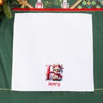 Serviette de Table en Coton Personnalisée avec Nom Initiale et Motif Mignon Cadeau de Noël pour les Enfants la Famille et les Amis