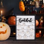 Personalized Our Bootiful Family 2-12 Ghosts Wooden Sign with Engraved Name Home Decor Halloween Gift for Family Friends