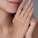 Personalized Heart Birthstones Zircon Twisted Band Ring with Engraved Name and Text Dainty Jewelry Birthday Anniversary Gift for Women