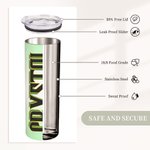 Personalized Wicked-Inspired Insulated 20 oz Skinny Tumbler with Straw and Name Birthday Christmas Gift for Girls Wicked Fans