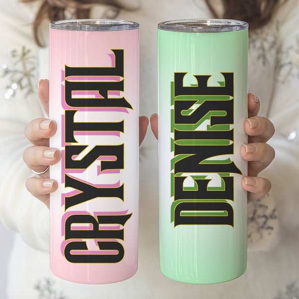 Personalized Wicked-Inspired Insulated 20 oz Skinny Tumbler with Straw and Name Birthday Christmas Gift for Girls Wicked Fans