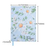 Personalized Daisy Design PU Leather Journal Notebook with Name and 400 Pages Daily Use Birthday Gift for Women