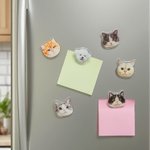 Personligt akrylfoto av husdjursansikte Magnetiskt clips Födelsedag Jul Jubileum Present till husdjursägare