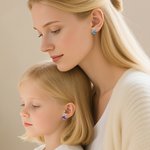 Personalisierte niedlichen Jungen Mädchen Ohrringe Zierliche Schmuck mit Birthstone Muttertag Jahrestag Geburtstag Geschenk für Frauen Mädchen