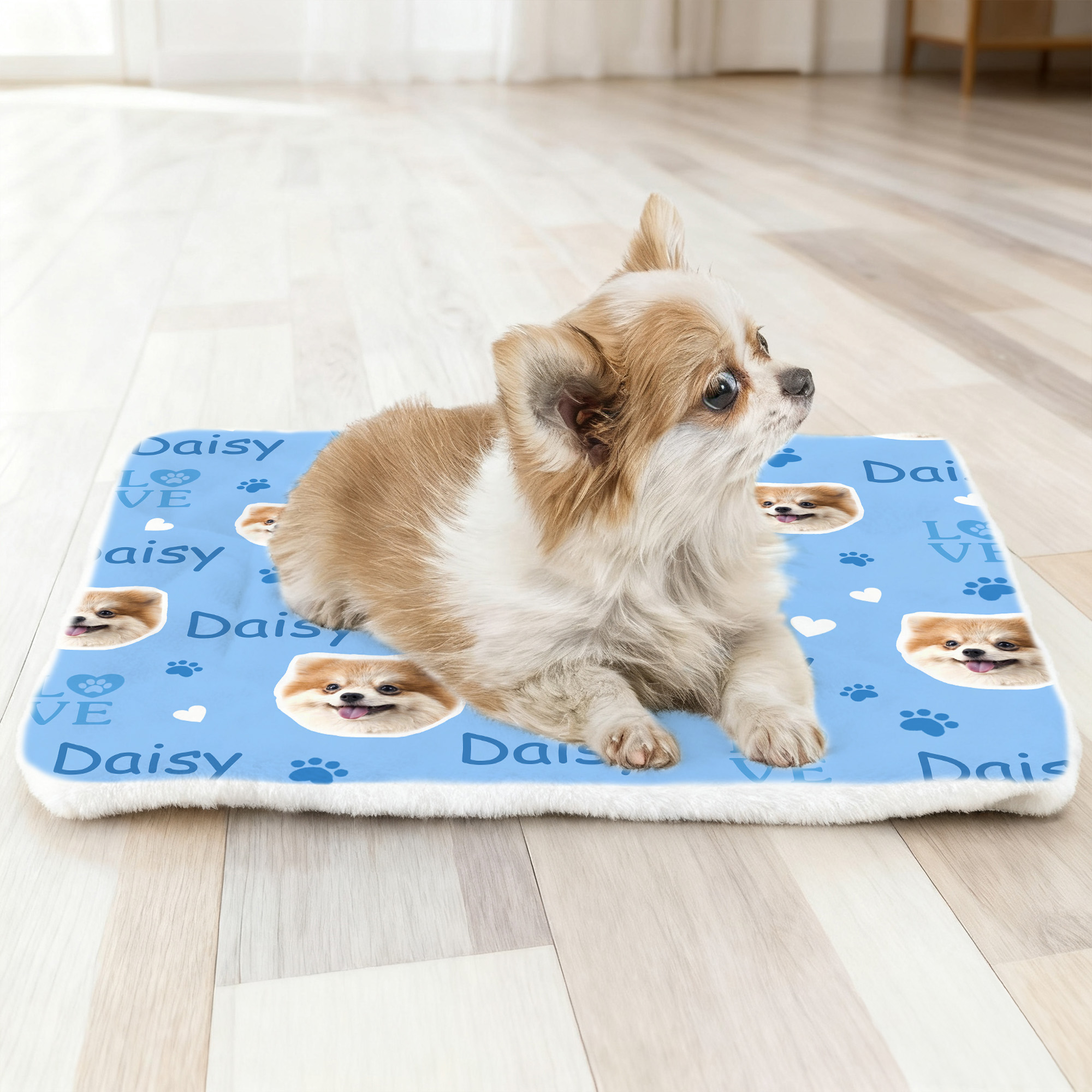 Tapis d'éveil personnalisé multicolore avec nom Cadeau d'anniversaire pour les propriétaires d'animaux de compagnie.