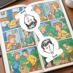 Personlig serietidningskaraktär Magnetisk bokmärkesklämma med namn Jubileum Rolig födelsedagspresent för bokmalar Serietidningsälskare