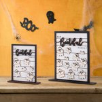 Personalized Our Bootiful Family 2-12 Ghosts Wooden Sign with Engraved Name Home Decor Halloween Gift for Family Friends