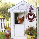 Gepersonaliseerde Wanddecoratie Kippenhok Boerderij Metalen Bord met Naam en Datum Cadeau Boerderijdecoratie voor Boeren