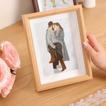 Personalized Art Embroidery Photo Frame Desk Decor Anniversary Birthday Wedding Christmas Gift for Family Friends