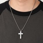 Personalizado 1-3 Lados Texto Urna Cruz Collar Cremación Simpatía Memorial Regalo para Mujeres Hombres
