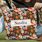 Personalisierte Volkskunst Blume Volksblume Große Tragetasche mit Namen Reisen Täglicher Gebrauch Geburtstag Jahrestag Geschenk für Damen Freunde