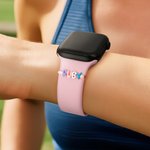 Personalizzato colorato 3D smalto bolla lettera nome orologio banda fascino decorativo Accessori regalo di compleanno per gli amici famiglia