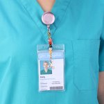 Personalized Stethoscope Nurse Hat Name Beads Badge Reel with Pendant Appreciation Birthday Gift for Nurse Healthcare Workers