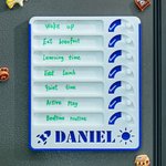 Personalized Love Plane Magnetic Checklist Bedtime Routine Chart with Name Home Decor Birthday Gift for Kids