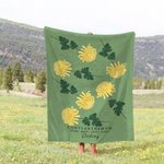Personalized Birth Flower Soft Throw Blanket with Name Home Decor Birthday Anniversary Gift for Women