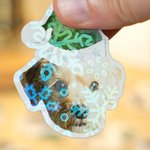 Personalized Santa Hat Face Photo Set of 12 Waterproof Glitter Confetti Stickers Gift Decor Christmas Party Favor for Family Friends