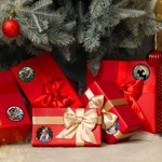 Photo Personnalisée Etiquettes Imperméables avec Nom Décoration Cadeau Fête de Noël Favors pour Famille Ami Enfant